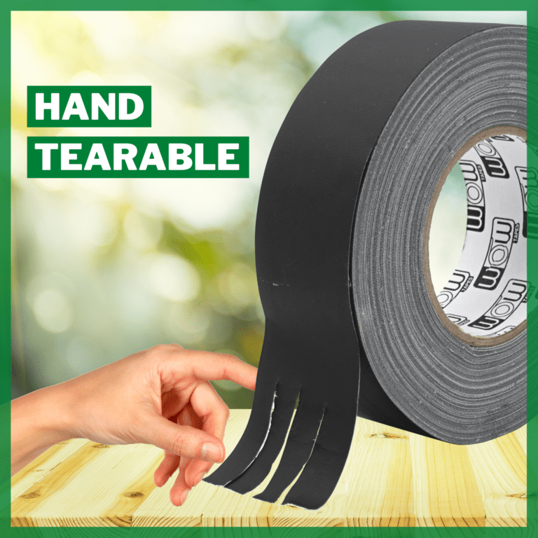 Wow black gaffer tape tearing straight across by hand